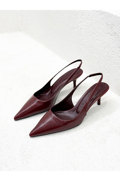 NUR KARACA 25Y822 Open Back 6cm Thin Heel Stiletto Shoes Women