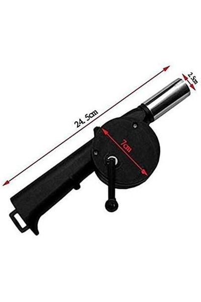 Generic Manual Outdoor BBQ Fan: Hand crank air blower for quick fire starting in grills, campfires, and etc.