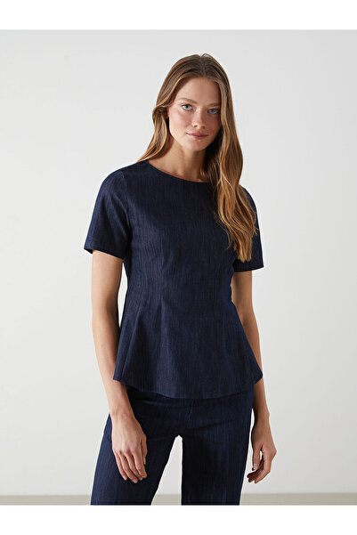 LC Waikiki Peak New Season Crew Neck Women's Jean Blouse