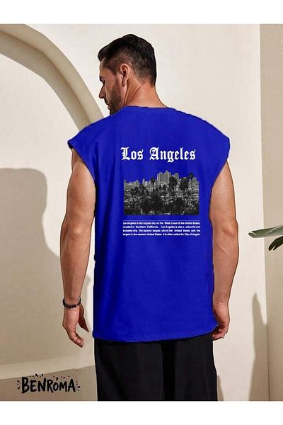 BENROMA 1 προϊόν είναι δώρο για αγορές 6 και άνω Los Angeles Printed Sleeveless T-Shirt