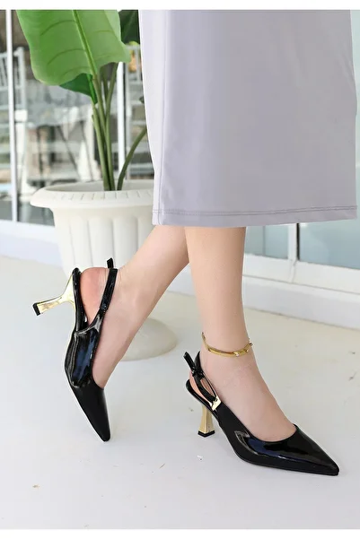 Ovebu Zalin Black Patent Leather High Heel Shoe