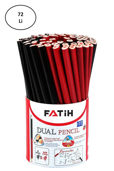 Fatih Red and Black Jumbo Triangle My First Pencil - Box of 72
