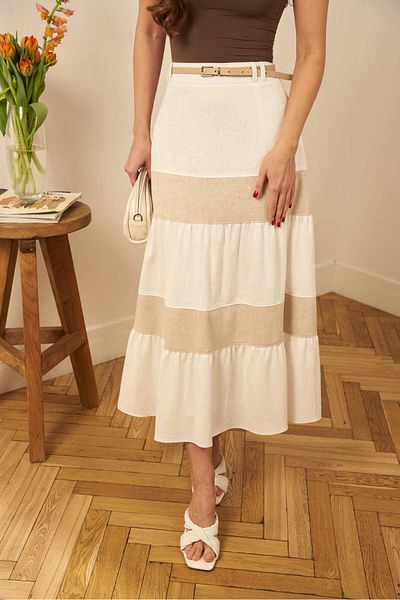 Guzella Fusta maxi bloc bej