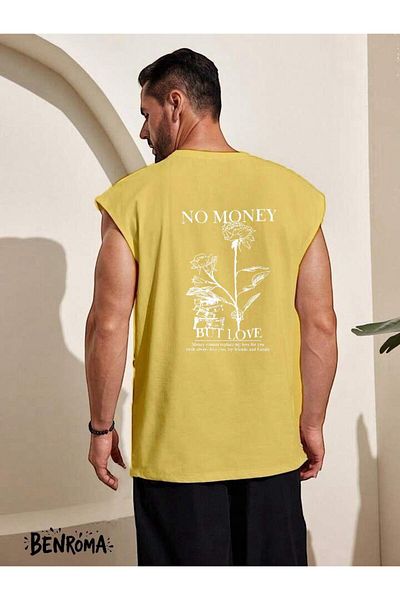 BENROMA 1 μπλουζάκι δώρο για αγορές 6 και άνω στο καλάθι - Αμάνικο μπλουζάκι με στάμπα No Money But Love