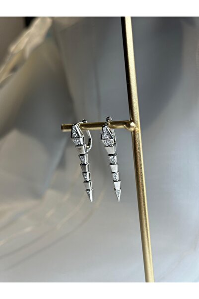 gingillo aksesuar Özel seri Gümüş Sallantılı Yılan Küpe