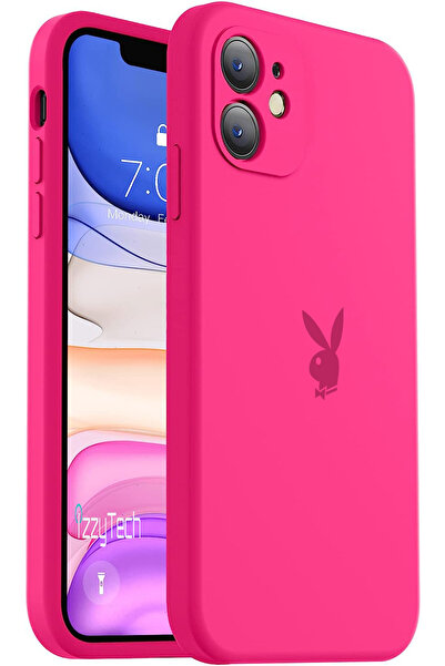 izzytech حامي كاميرا آيفون 11، شعار بلاي بوي، سطح داخلي مخملي، غطاء واقٍ ضد ا...