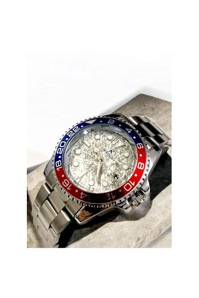 Rivoly Men's Stainless Steel Analog Quartz Watch Date Display Easy to Read Fashion Design Waterproof