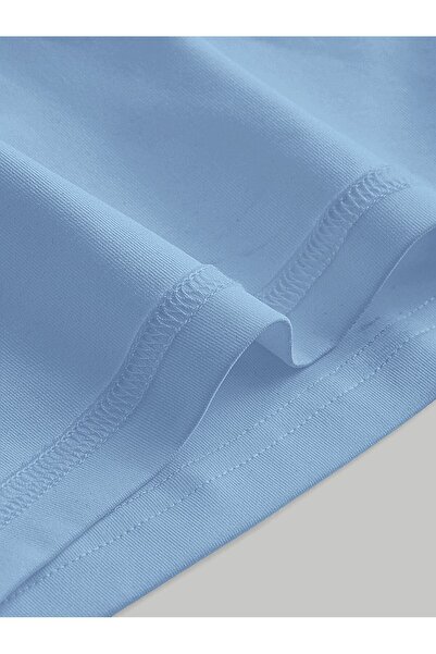 WEEST MODA Top crop cu bretele late de vară albastru bebeluș