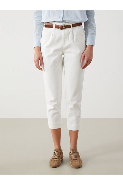 LC Waikiki Γυναικείο τζιν παντελόνι Mom Fit με ζώνη μέσης