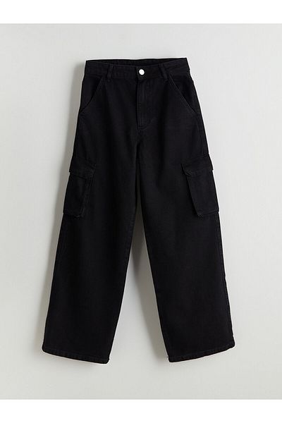 LC Waikiki Pantaloni cargo pentru fete cu talie elastică reglabilă