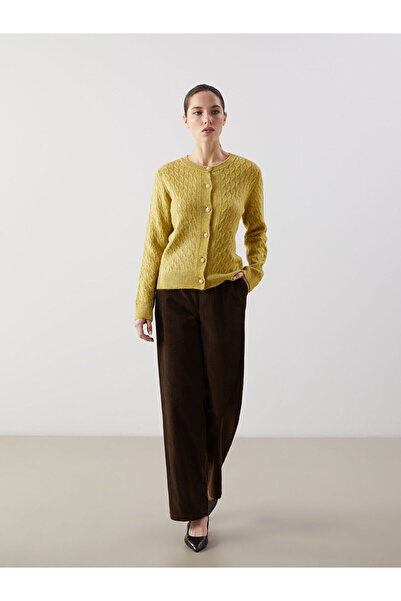 LC Waikiki Özmarka Νέα Σεζόν Γυναικείο Παντελόνι από Ελαστικό Βελούδο με Ελασ...