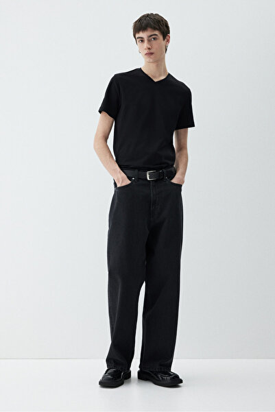 H&M 5'li V Yakalı Tişört Slim Fit