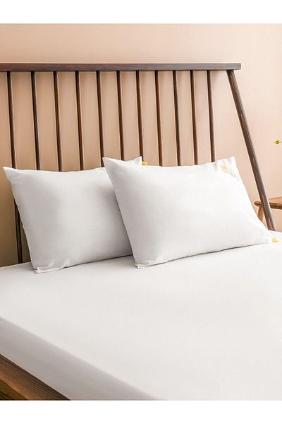 LC Waikiki Βαμβακερή Μαξιλαροθήκη Κεντητή Λουλούδι 2 Τεμάχια 50x70 Εκ