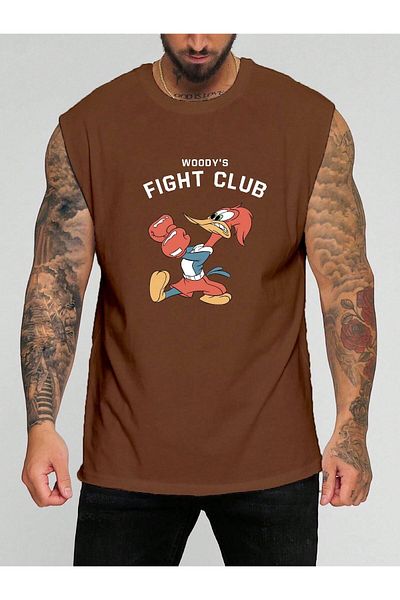BENROMA 1 προϊόν για αγορές 6 και άνω Δώρο Fight Club εμπριμέ αμάνικο μπλουζάκι