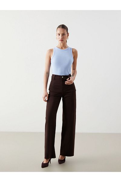 LC Waikiki Γυναικείο Jean Παντελόνι Wideleg