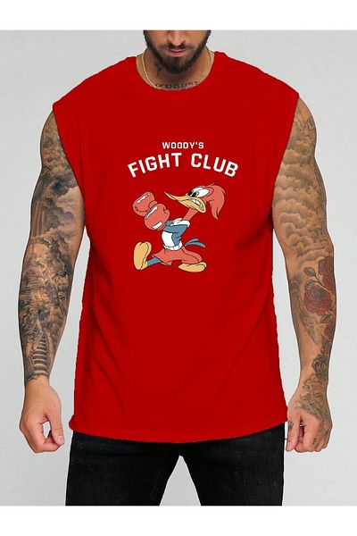 BENROMA 1 προϊόν για αγορές 6 και άνω Δώρο Fight Club εμπριμέ αμάνικο μπλουζάκι