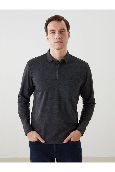 LC Waikiki Polo Neck Long Sleeve Men's Sweatshirt
