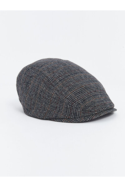 LC Waikiki Vizyon New Season Plaid Patterned Men's Cap Hat