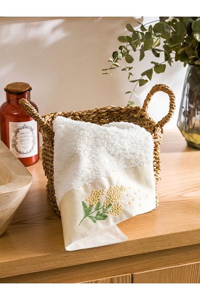 LC Waikiki Flower Embroidered Face Towel 50x80 Cm