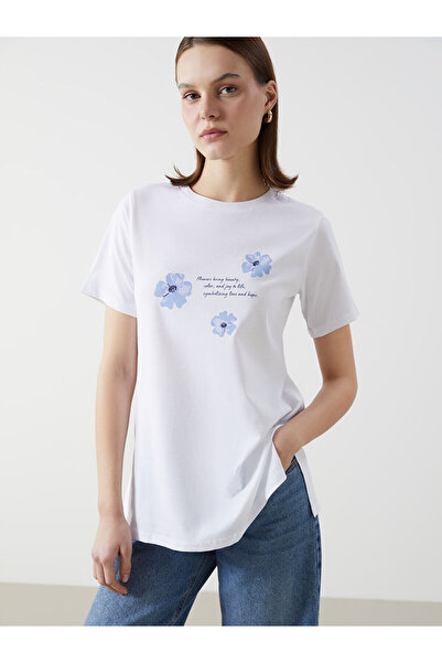 LC Waikiki Tricou de damă Özmarka, nou sezon, cu decolteu tip crewneck și imp...