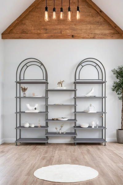 Mobitopya Çevir Kur Bohem Antrasit Kitaplık – Çok Amaçlı Dekoratif Dolap & Ra...