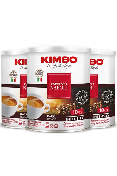 Kimbo Espresso Naples Filter Coffee Canister (250 Gr) (Set of 3)