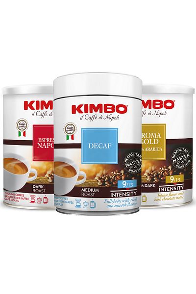 Kimbo Espresso Napoli Decaffeinato Aroma Gold Filter Coffee Canister (250 Gr)