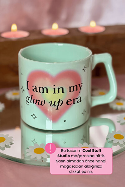Cool Stuff I AM IN MY GLOW UP ERA كوب أخضر