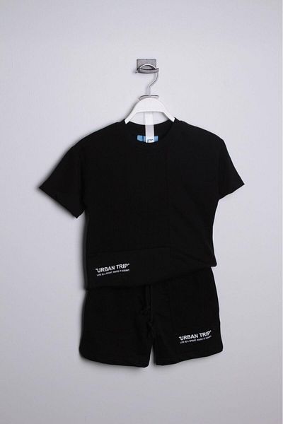 Magu Set de bumbac cu model Urban Trip Seersucker pentru băiat