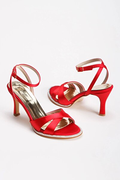 DARUGA Kadın İnce Topuklu Bilek Detaylı Taşlı Burnu Açık Abiye Ayakkabı