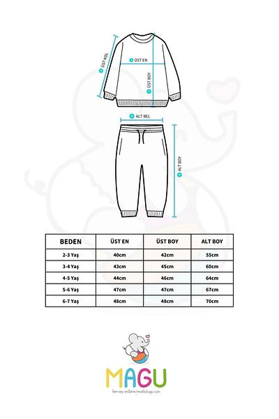 Magu Boy's Cotton Sweatshirt and Jogger Tracksuit Set - Black Slogan