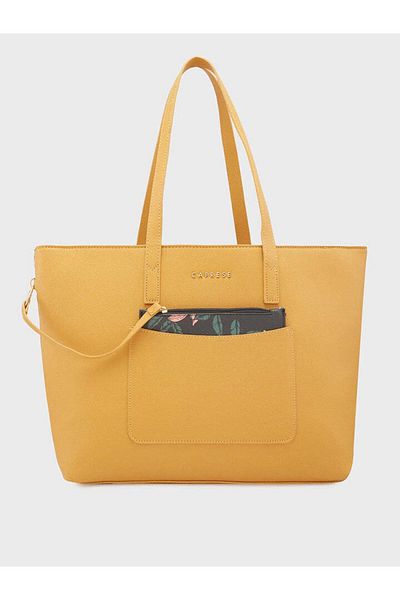 Caprese Daphny Women Handbag | Perfect Tote Shoulder Bag For Women| Large |yellow