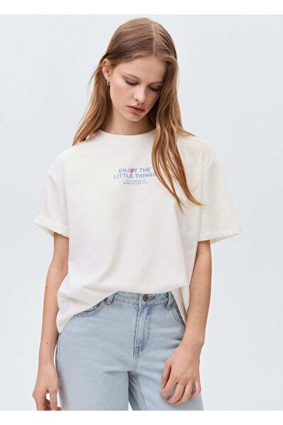 Mango Teen Yazılı tişört