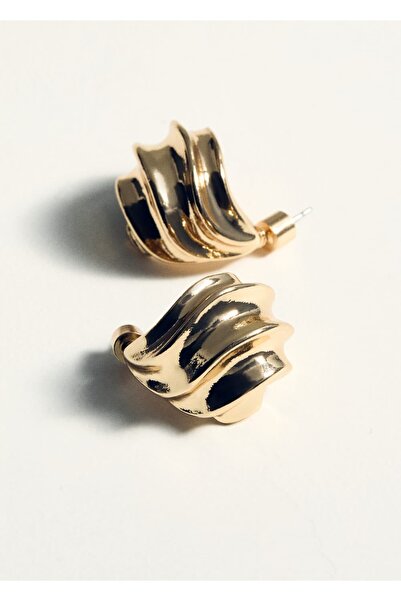 MANGO Woman Kabartmalı spiral küpe