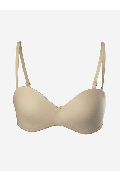 LC Waikiki LCW DREAM Ροζ Underwire Μη Γεμισμένο Επίπεδο Σουτιέν Στράπλες