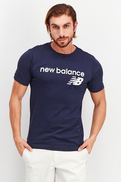 New Balance Men Sportswear Fit Short Sleeve Training T-Shirts, Navy