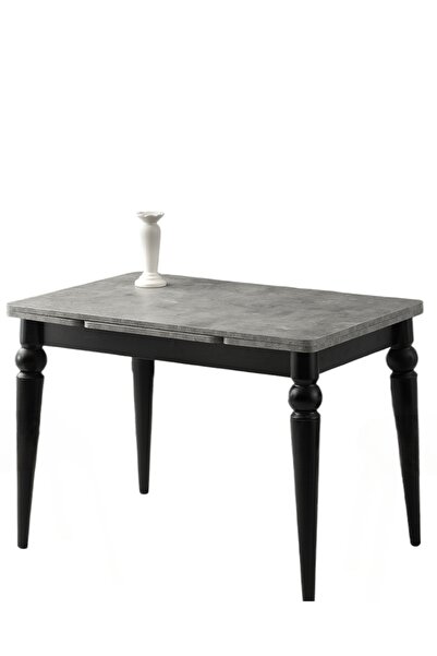 Viento Mobilya Arda Retro Gümüş Desen Yanlardan Açılır 110X70 Masa (Açılımış Ölçüsü 170X70)