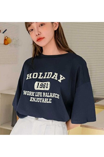 KOZİA OUTDOORS ΜΑΛΚΟΤΣΜΠΕΪ ΕΚΤΥΠΩΤΟ ΤΥΠΟΥ HOLIDAY OVERSIZE UNISEX BASIC T-SHIRT