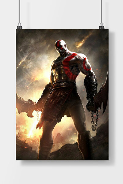 Sticksy Genç Kratos Oyun Poster Çerçevesiz Duvar Posteri