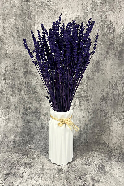 Goya Home Mor Lavanta Gelin Buketi Aranjman Çiçeği Süslük Vazoluk Magnetlik Hediyelik Kuru Çiçek