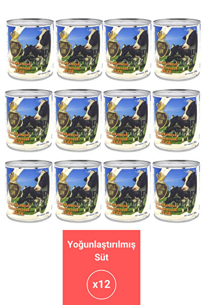Royal Cow Şekerli Bitkisel Yağlı Konsantre Süt ( Sweetened Condensed Skimmed Milk) - 12'li Set X 390g