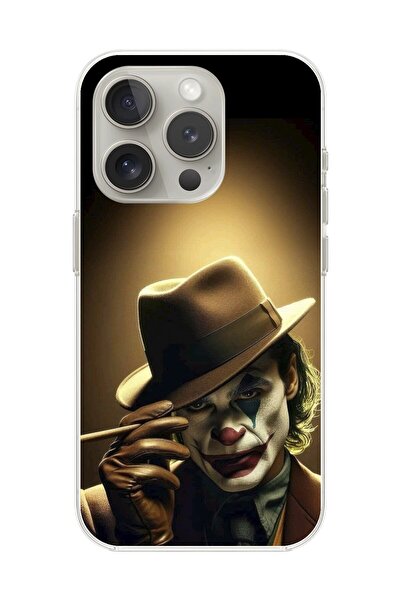 iPhone 15 Pro Max Uyumlu Şeffaf Kılıf Joker Tasarımlı