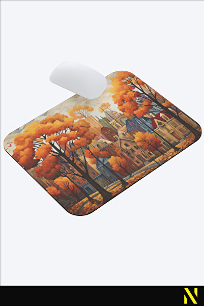 nilizma Ергономична подложка за мишка с градски мотиви, с неплъзгаща се основа, за дома и офиса