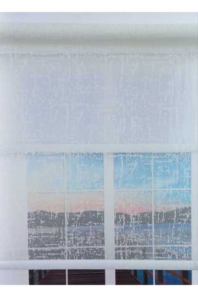 BULUT ÇİFT MEKANİZMALI BEYAZ TÜL, BEYAZ STOR PERDE