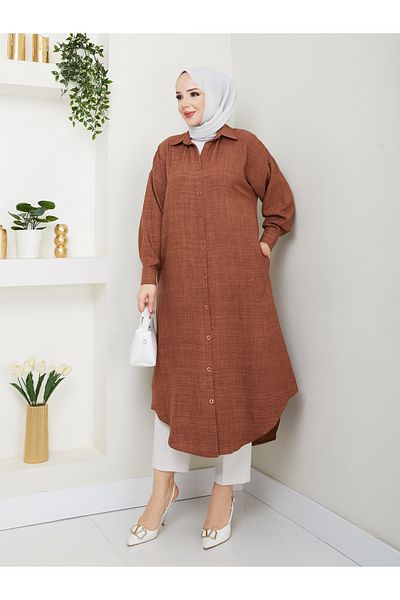 MODAMÜNASİP Great Pocket Detailed Linen Tunic
