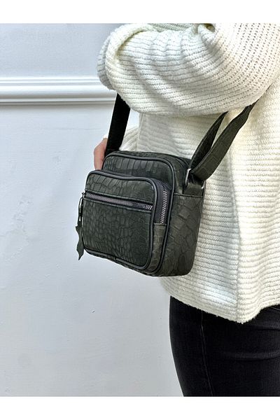 Deribag Geantă de umăr pentru femei Daily Nubuck 23x19x8 cm
