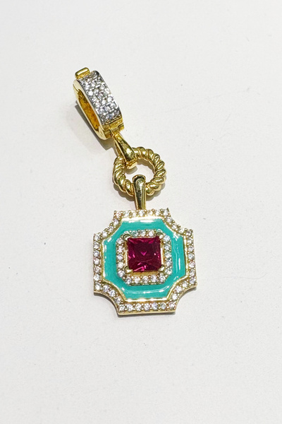 DM AKSESUAR 925 Ayar Gümüş Mineli Ve Taşlı Model Ajda Bilezik Charmı Ve Kolye...