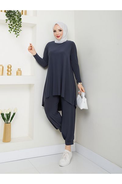 MODAMÜNASİP My Sandy Shalwar Detailed Trouser Suit with Its Most Beautiful Colors