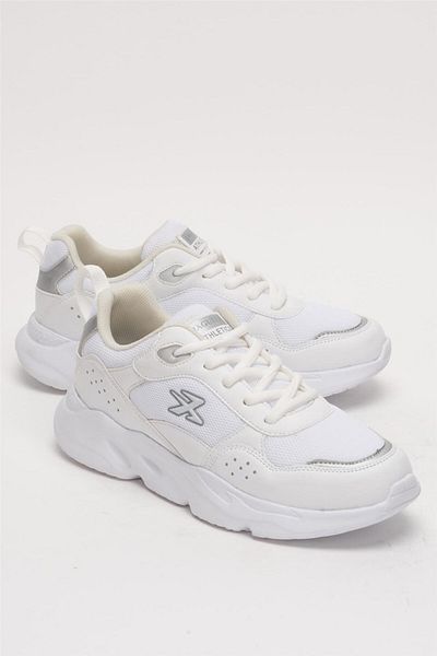 Liger Women's Daily Running Walking Comfortable Sports Shoes White - Silver