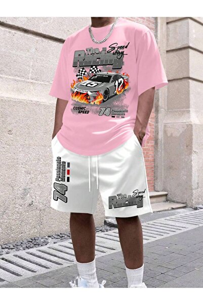 Tarzsokak Σετ κοντομάνικο μπλουζάκι και σορτς για άνδρες Manfinity EMRG με στ...